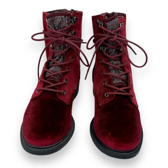 Circus by Sam Edelman Women's Dawson 2 Combat Booties Size 7W Malbec Red F4017F1 - Picture 2 of 9